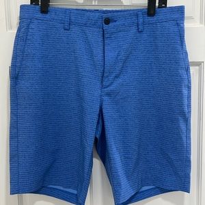 Men’s PGA Tour Blue Striped Golf Shorts